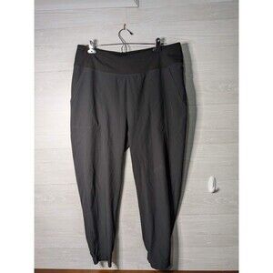 Patagonia Happy Hike Studio Pants Women L Large Black Joggers Travel Hiking Rip